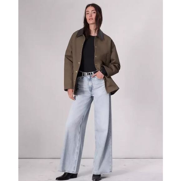 rag & bone Sofie Featherweight Wide Leg Jeans Kierra High Rise 24 NWT - Picture 1 of 8